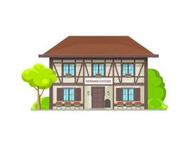 German cuisine restaurant building, Germany food vector