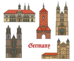 German architecture, Magdeburg, Naumburg landmarks vector