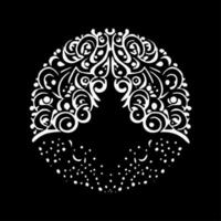 Lace, Minimalist and Simple Silhouette - Vector illustration