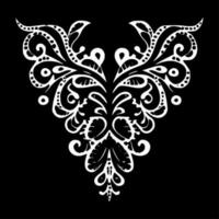 Lace, Black and White Vector illustration