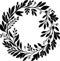 Wreath - Minimalist and Flat Logo - Vector illustration