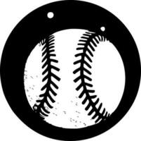 Baseball - Black and White Isolated Icon - Vector illustration