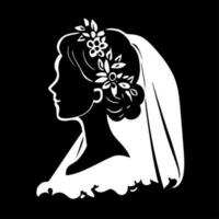 Bridal, Black and White Vector illustration