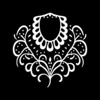 Lace, Minimalist and Simple Silhouette - Vector illustration