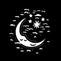 Celestial, Black and White Vector illustration