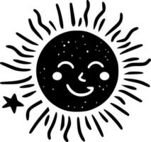 Celestial, Black and White Vector illustration