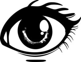 Eyes, Black and White Vector illustration