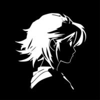 Anime, Black and White Vector illustration