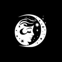 Celestial, Black and White Vector illustration