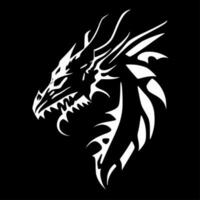 Dragons, Minimalist and Simple Silhouette - Vector illustration