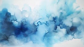 Inquisitively Watercolor shades cloudy and defocused Cloudy Blue Sky Establishment. Illustration, photo