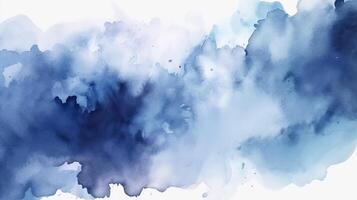 Inquisitively Watercolor shades cloudy and defocused Cloudy Blue Sky Establishment. Illustration, photo