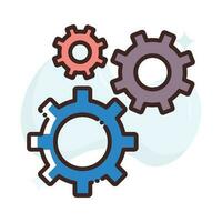 Cogwheels vector Fill outline Icon.Simple stock illustration stock.EPS 10