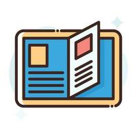 Open Book vector Fill outline Icon.Simple stock illustration stock.EPS 10