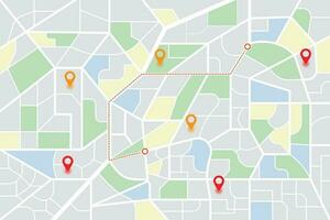 Custom location map interface for web and mobile app vector