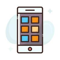 Mobile Layout vector Fill outline Icon.Simple stock illustration stock.EPS 10