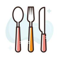 Utensils vector Fill outline Icon.Simple stock illustration stock.EPS 10