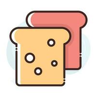 Toast vector Fill outline Icon.Simple stock illustration stock.EPS 10