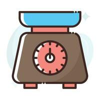 Food Scale vector Fill outline Icon.Simple stock illustration stock.EPS 10