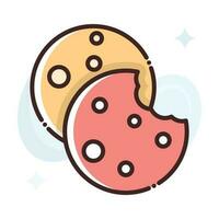 Cookies vector Fill outline Icon.Simple stock illustration stock.EPS 10