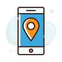 Gps Device vector Fill outline Icon.Simple stock illustration stock.EPS 10