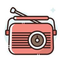 Radio vector Fill outline Icon.Simple stock illustration stock.EPS 10