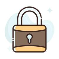 Lock vector Fill outline Icon.Simple stock illustration stock.EPS 10
