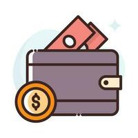 Wallet vector Fill outline Icon.Simple stock illustration stock.EPS 10