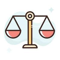 Justice Scale vector Fill outline Icon.Simple stock illustration stock.EPS 10