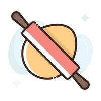 Dough Roller vector Fill outline Icon.Simple stock illustration stock.EPS 10