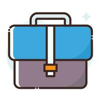 School Bag vector Fill outline Icon.Simple stock illustration stock.EPS 10