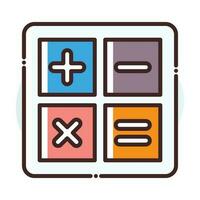 Math Symbols vector Fill outline Icon.Simple stock illustration stock.EPS 10