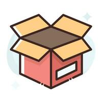 Open Box vector Fill outline Icon.Simple stock illustration stock.EPS 10