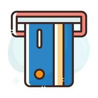 Atm Withdrawal vector Fill outline Icon.Simple stock illustration stock.EPS 10