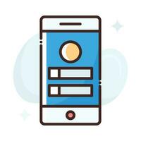 Mobile Login vector Fill outline Icon.Simple stock illustration stock.EPS 10