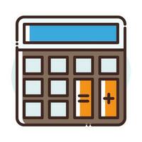 Calculator vector Fill outline Icon.Simple stock illustration stock.EPS 10