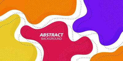 Modern colorful fluid abstract background with orange,yellow ,purple and red solid color on white background. Eps10 vector