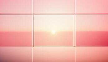 , Beautiful gradient scene landscape with light pink color, horizontal wallpaper. Abstract background with clouds and horizon photo