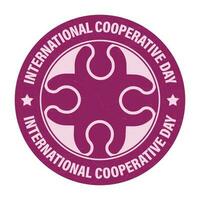 International Day of Cooperatives Design, Build a Beter World Badge, Campaign, Banner, Logo, Seal, Emblem, Stamp, Emblem, Tshirt, Poster, Greeting Card Vector Illustration
