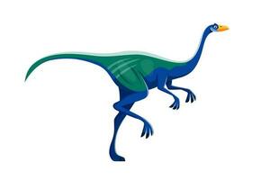 Cartoon Garudimimus dinosaur isolated character vector