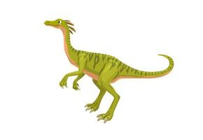 Cartoon compy dinosaur character, compsognathus vector