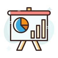 Graph Presentation vector Fill outline Icon.Simple stock illustration stock.EPS 10