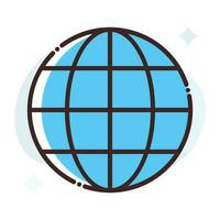 Globe vector Fill outline Icon.Simple stock illustration stock.EPS 10