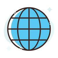 Globe vector Fill outline Icon.Simple stock illustration stock.EPS 10