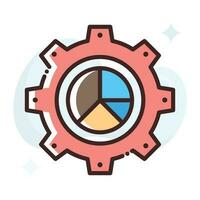 Pie Chart vector Fill outline Icon.Simple stock illustration stock.EPS 10