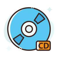 CD vector Fill outline Icon.Simple stock illustration stock.EPS 10