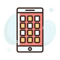 Mobile vector Fill outline Icon.Simple stock illustration stock.EPS 10