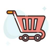 Shopping Cart vector Fill outline Icon.Simple stock illustration stock.EPS 10