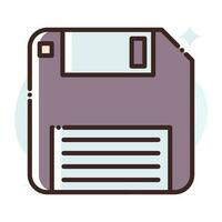 Floppy vector Fill outline Icon.Simple stock illustration stock.EPS 10