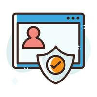 Web Security vector Fill outline Icon.Simple stock illustration stock.EPS 10